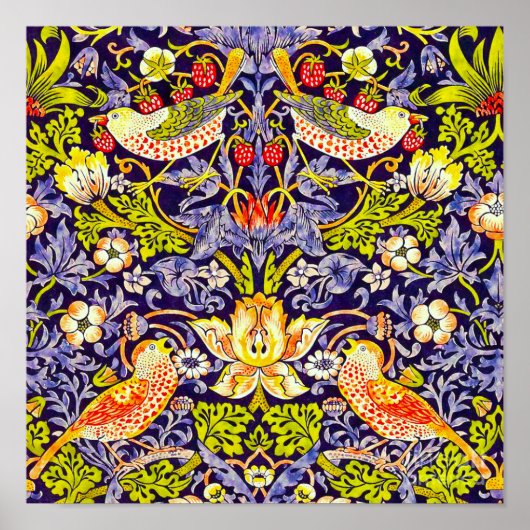 Strawberry Thief William Morris Poster (Voorkant)