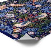 Strawberry Thief William Morris , Poster (Hoek)