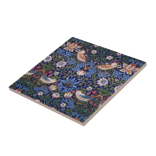 Strawberry Thief, William Morris Tegeltje (Zijkant)