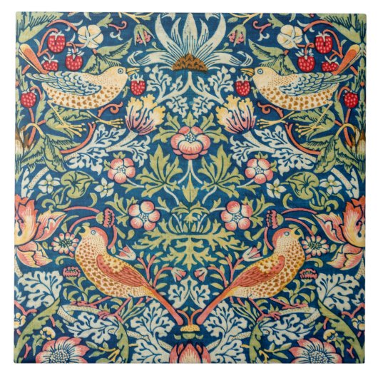 Strawberry Thief William Morris Tegeltje (Voorkant)