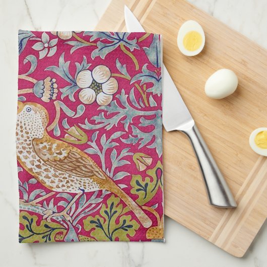 Strawberry Thief William Morris Theedoek (Quarter Fold)