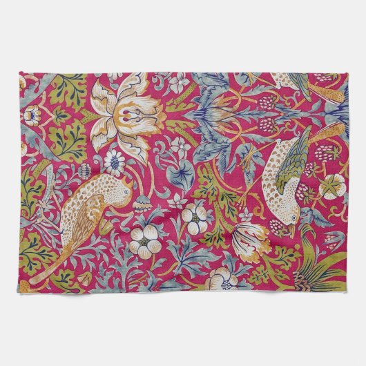 Strawberry Thief William Morris Theedoek (Horizontaal)