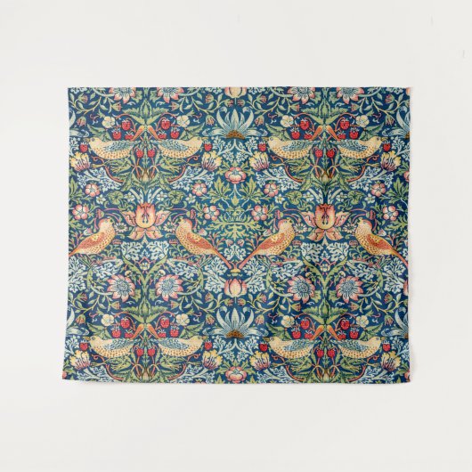 Strawberry Thief William Morris Wandkleed (Voorkant (horizontaal))