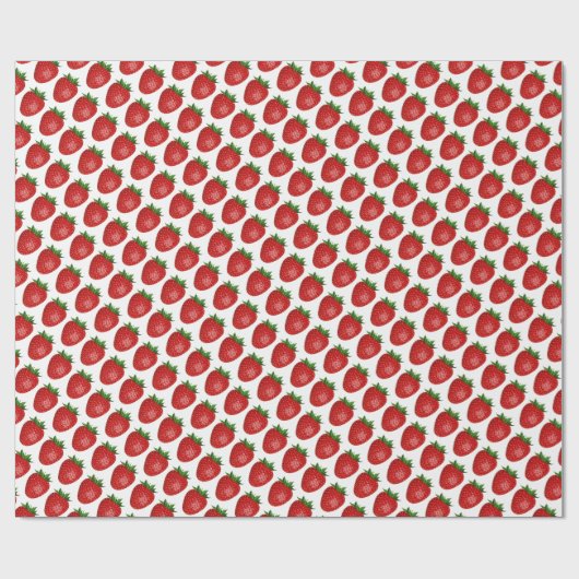 Strawberry Thleft Gift Wrap Fruit Design Cadeaupapier (Vlak)