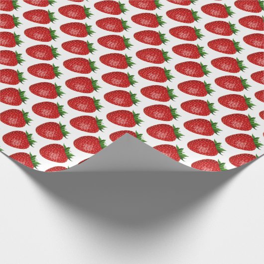 Strawberry Thleft Gift Wrap Fruit Design Cadeaupapier (Hoek)