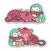 Strawberry Tiger & Mint Penguin Sticker Pack ver.2 (Voorkant)
