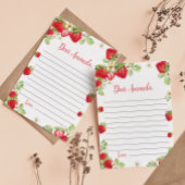 Strawberry Time Capsule Note Message Kaart
