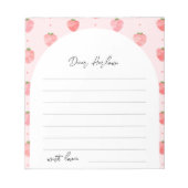 Strawberry Time Capsule Notepad Notitieblok (Voorkant)