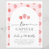 Strawberry Time Capsule Sign (Voorkant)