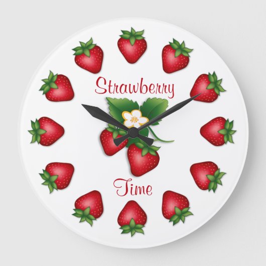 Strawberry Time Clock Grote Klok (Voorkant)