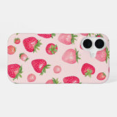 Strawberry Time Sweet Berry Pattern Phone Case iPhone 16 Hoesje (Achterkant horizontaal)