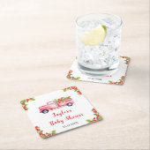 Strawberry Truck Baby shower Kartonnen Onderzetters (Insitu)