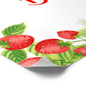 Strawberry Truck Baby shower Welkomstbord Poster (Hoek)