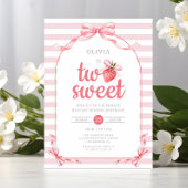 Strawberry Two Sweet Girl 2nd Birthday Kaart