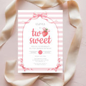 Strawberry Two Sweet Girl 2nd Birthday Kaart