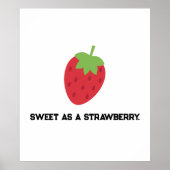 Strawberry Value Poster Paper | Cute Fruit-Themed  (Voorkant)