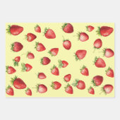 Strawberry Vanilla Stripes Inpakpapier Vel (Voorkant 2)