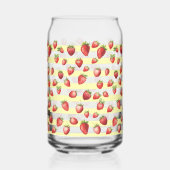 Strawberry Vanilla Stripes Personalize  Blikvorm Glas (Links)
