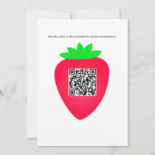 Strawberry Very Berry Sweet Baby shower QR-code Kaart (Achterkant)