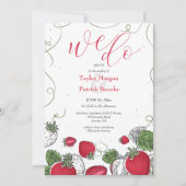 Strawberry Vine bruiloft uitnodiging (Voorkant)