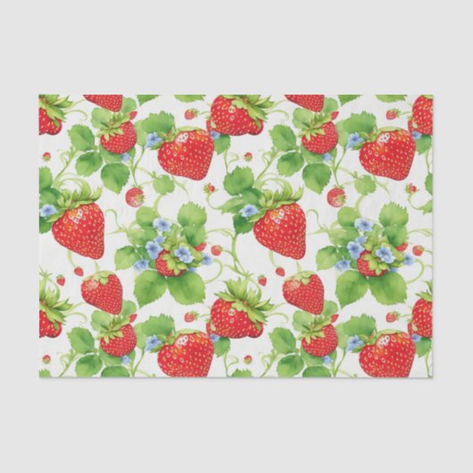 Strawberry Vine Design Tissuepapier (Voorkant)