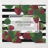 Strawberry Vine Food and Beverage Label Set Sparkling Wijnetiket (Enkel label)