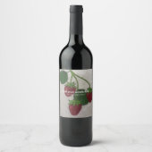 Strawberry Vine Food and Beverage Label Set Wijn Etiket (Voorkant)