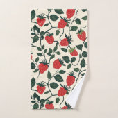 Strawberry Vine Pattern Bad Handdoek (Handdoek)