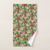 Strawberry Vine Pattern Bath Towel set Bad Handdoek (Handdoek)