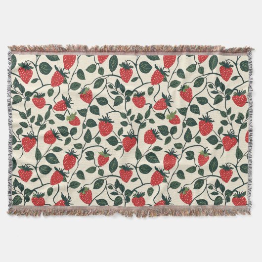Strawberry Vine Pattern Deken (Voorkant)