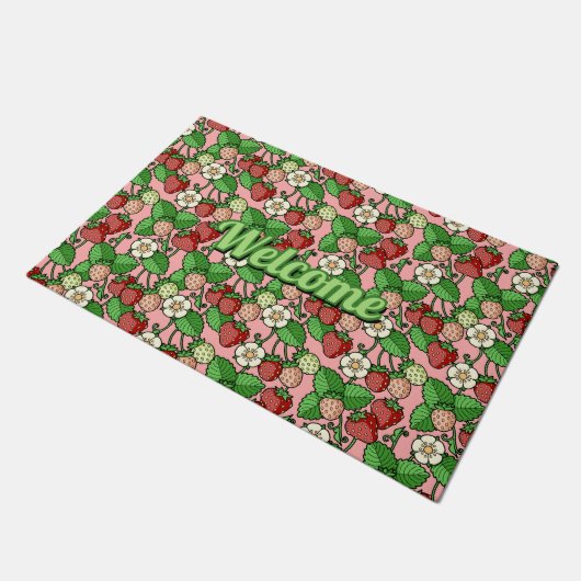 Strawberry Vine Pattern Doormat Deurmat (Schuin)