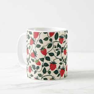 Strawberry Vine Pattern Koffiemok