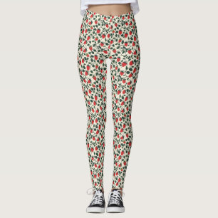 Strawberry Vine Pattern Leggings