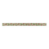 Strawberry Vine Pattern Ribbon Satijnen Lint (Voorkant)