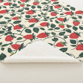 Strawberry Vine Pattern Sherpa Deken (3/4)