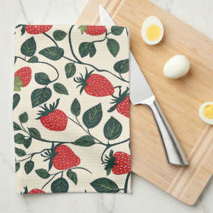 Strawberry Vine Pattern Theedoek