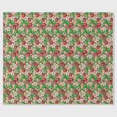 Strawberry Vine Pattern Wrapping Paper Cadeaupapier (Vlak)