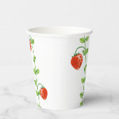 Strawberry Vine Red Berries verjaardagsfeestje Papieren Bekers (Rechts)