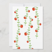 Strawberry Vine Red Berries Vrijgezellenfeest Kaart (Achterkant)