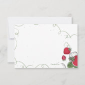 Strawberry Vine RSVP-kaart RSVP Kaartje (Achterkant)