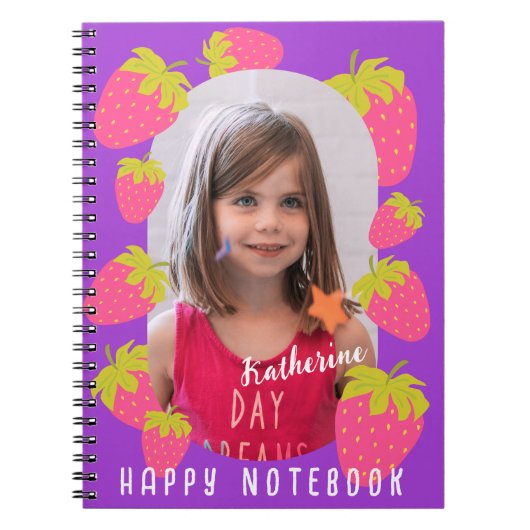 Strawberry Violet Foto Notitieboek (Voorkant)