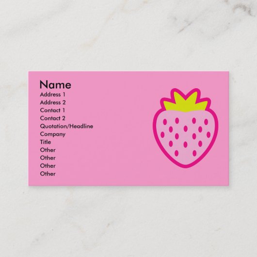 STRAWBERRY VISITEKAARTJE (Voorkant)