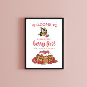 Strawberry Waffles Berry Brunch Verjaardag Welkom Poster