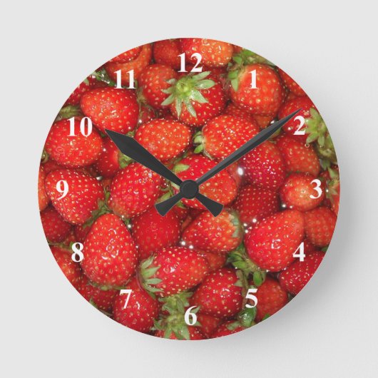 Strawberry wall klok | Gezonde voedselfotografie (Voorkant)