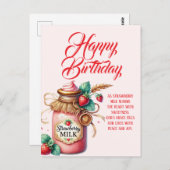 Strawberry Warmth Birthday Christian Card Briefkaart (Voorkant / Achterkant)