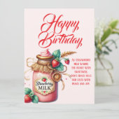 Strawberry Warmth Birthday Christian Card Kaart (Staand voorkant)