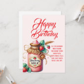 Strawberry Warmth Birthday Christian Card Kaart (Voorkant / Achterkant in situ)