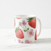 Strawberry Watercolor Mug Koffiemok (Voorkant rechts)