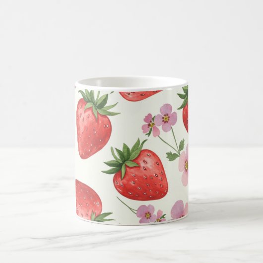 Strawberry Watercolor Mug Koffiemok (Center)