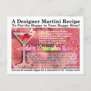 Strawberry Watermelon Martini Recipe Briefkaart